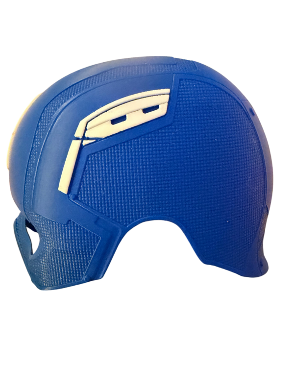 Captain America inspired 3D baskı helmet yan görünüm